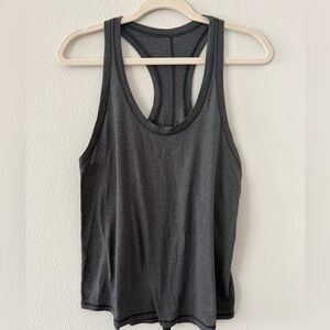 Lululemon Athletica Charcoal Racerback Open Slit Back Tank Top